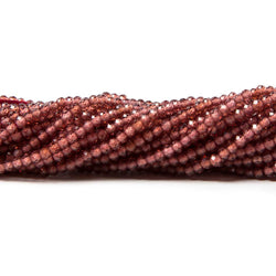 2mm Pyrope Garnet MicroFaceted Rondelle Beads 13 inch 209 pieces (ONLINE ORDER ONLY)