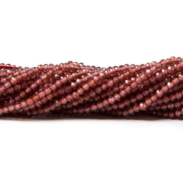 2mm Pyrope Garnet MicroFaceted Rondelle Beads 13 inch 209 pieces (ONLINE ORDER ONLY)