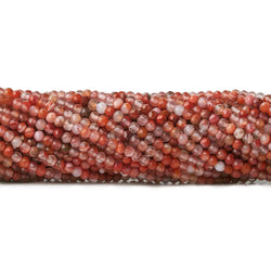 2mm Red Jasper & Multi Color Agate microfaceted round beads 13 inch 175 pieces (ONLINE ORDER ONLY)