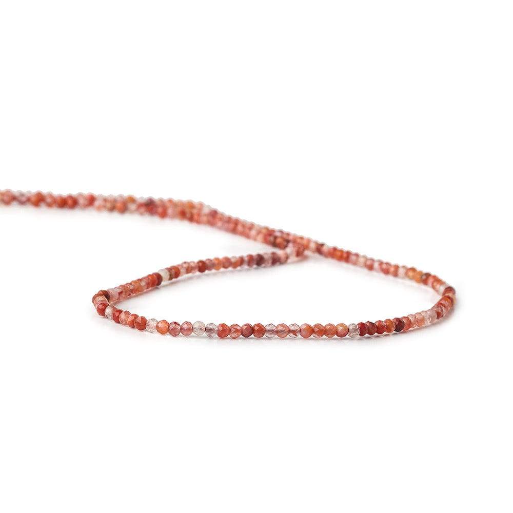 2mm Red Jasper & Multi Color Agate microfaceted round beads 13 inch 175 pieces (ONLINE ORDER ONLY)