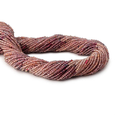 2mm Red Sapphire Micro Faceted Round Beads 12.5 inch 158 pieces (ONLINE ORDER ONLY)
