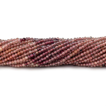 2mm Red Sapphire Micro Faceted Round Beads 12.5 inch 158 pieces (ONLINE ORDER ONLY)