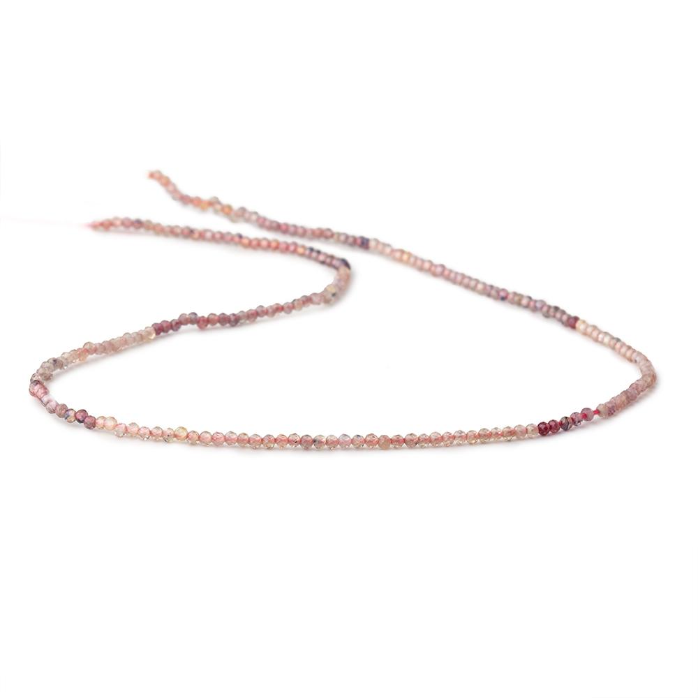 2mm Red Sapphire Micro Faceted Round Beads 12.5 inch 158 pieces (ONLINE ORDER ONLY)