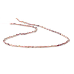 2mm Red Sapphire Micro Faceted Round Beads 12.5 inch 158 pieces (ONLINE ORDER ONLY)