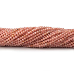 2mm Rhodochrosite micro faceted round beads 12.5 inch 160 pieces (ONLINE ORDER ONLY)