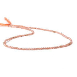 2mm Rhodochrosite micro faceted round beads 12.5 inch 160 pieces (ONLINE ORDER ONLY)