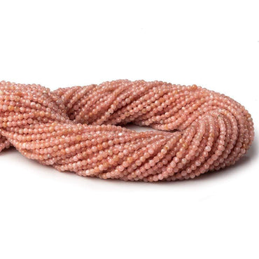 2mm Rhodochrosite micro faceted round beads 12.5 inch 160 pieces (ONLINE ORDER ONLY)