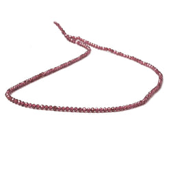 2mm Rhodolite Garnet Micro Faceted rondelle beads 13 inch 180 pcs (ONLINE ORDER ONLY)