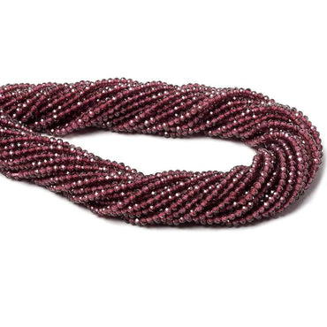 2mm Rhodolite Garnet Micro Faceted rondelle beads 13 inch 180 pcs (ONLINE ORDER ONLY)