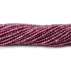 2mm Rhodolite Garnet Micro Faceted Rondelle Beads 13 inch 188 pieces (ONLINE ORDER ONLY)