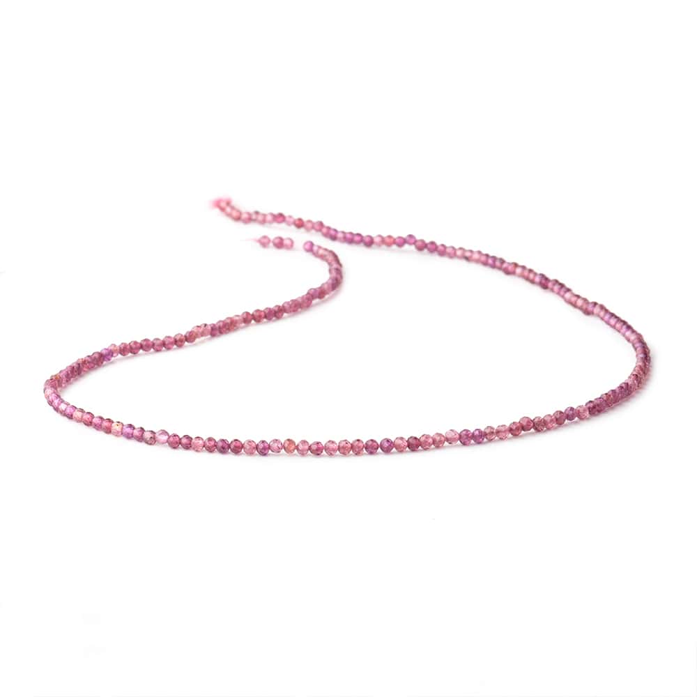 2mm Rhodolite Garnet Micro Faceted Rondelle Beads 13 inch 188 pieces (ONLINE ORDER ONLY)