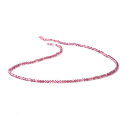 2mm Rhodolite Garnet Micro Faceted Rondelle Beads 13 inch 188 pieces (ONLINE ORDER ONLY)