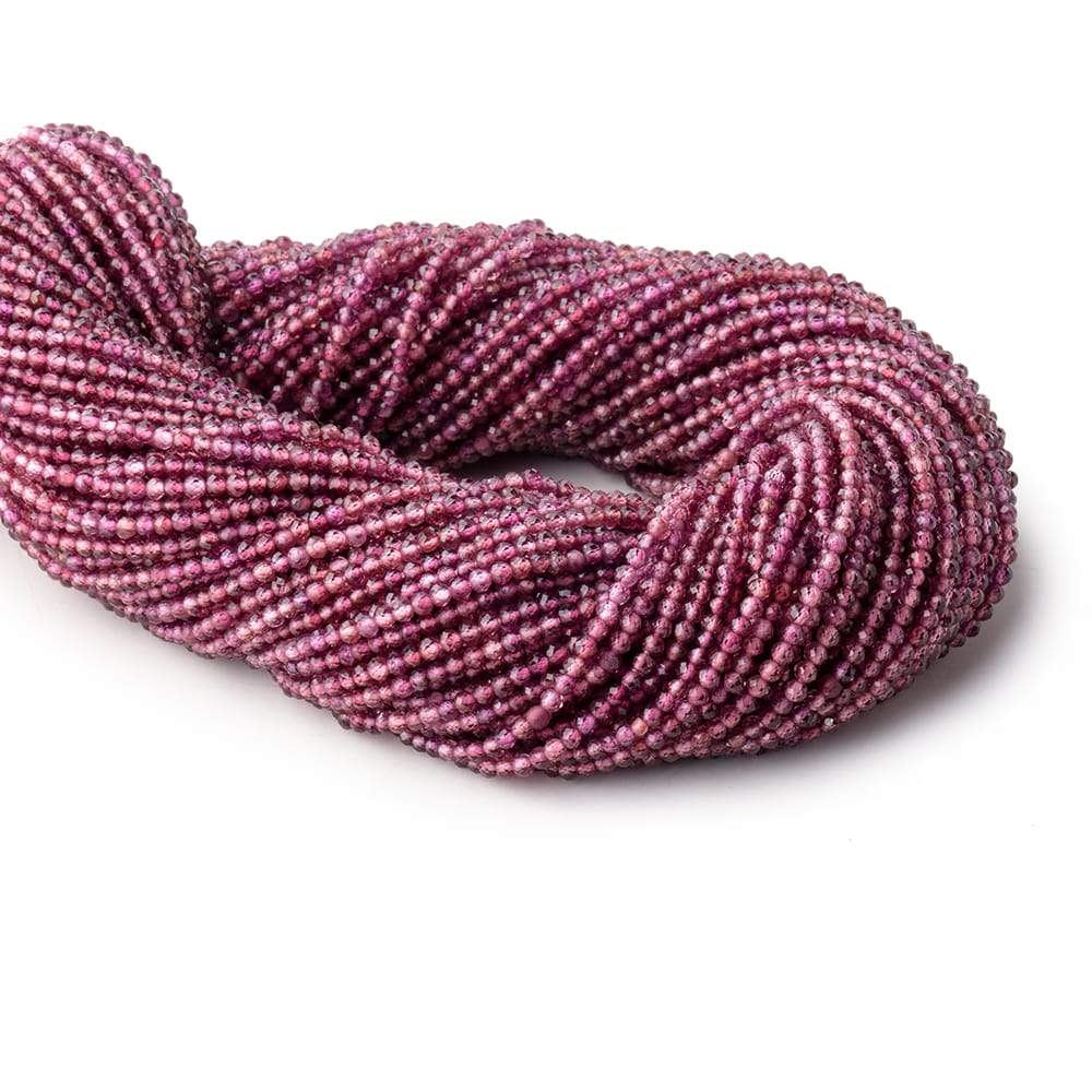 2mm Rhodolite Garnet Micro Faceted Rondelle Beads 13 inch 188 pieces (ONLINE ORDER ONLY)