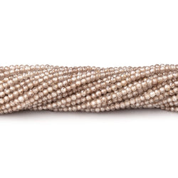 2mm Rose' Champagne Zircon Micro Faceted Rondelles 14 inch 210 Beads AAA (ONLINE ORDER ONLY)