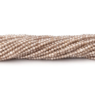 2mm Rose' Champagne Zircon Micro Faceted Rondelles 14 inch 210 Beads AAA (ONLINE ORDER ONLY)