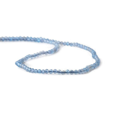 2mm Royal Blue Chalcedony microfaceted round beads 13 inch 165 pieces (ONLINE ORDER ONLY)