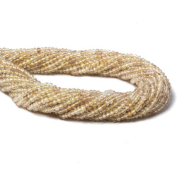 2mm Rutilated Quartz microfaceted rondelle beads 13 inch 168 pieces (ONLINE ORDER ONLY)