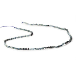 2mm Shaded Blue Sapphire Micro Faceted Round Beads 12.5 inch 157 pieces (ONLINE ORDER ONLY)