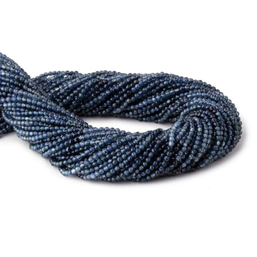 2mm Shaded Blue Sapphire Micro Faceted Round Beads 12.5 inch 158 pieces (ONLINE ORDER ONLY)