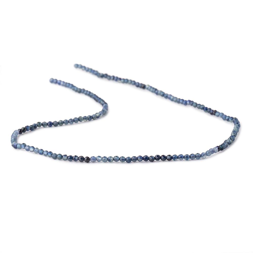 2mm Shaded Blue Sapphire Micro Faceted Round Beads 12.5 inch 158 pieces (ONLINE ORDER ONLY)