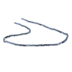 2mm Shaded Blue Sapphire Micro Faceted Round Beads 12.5 inch 158 pieces (ONLINE ORDER ONLY)