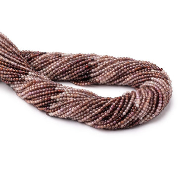 2mm Shaded Brown Spinel Micro Faceted Round Beads 12.5 inch 160 pieces AA (ONLINE ORDER ONLY)
