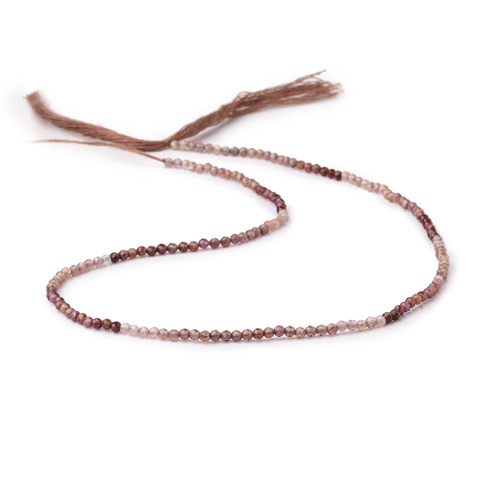 2mm Shaded Brown Spinel Micro Faceted Round Beads 12.5 inch 160 pieces AA (ONLINE ORDER ONLY)