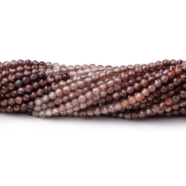 2mm Shaded Brown Spinel Micro Faceted Round Beads 12.5 inch 160 pieces AA (ONLINE ORDER ONLY)