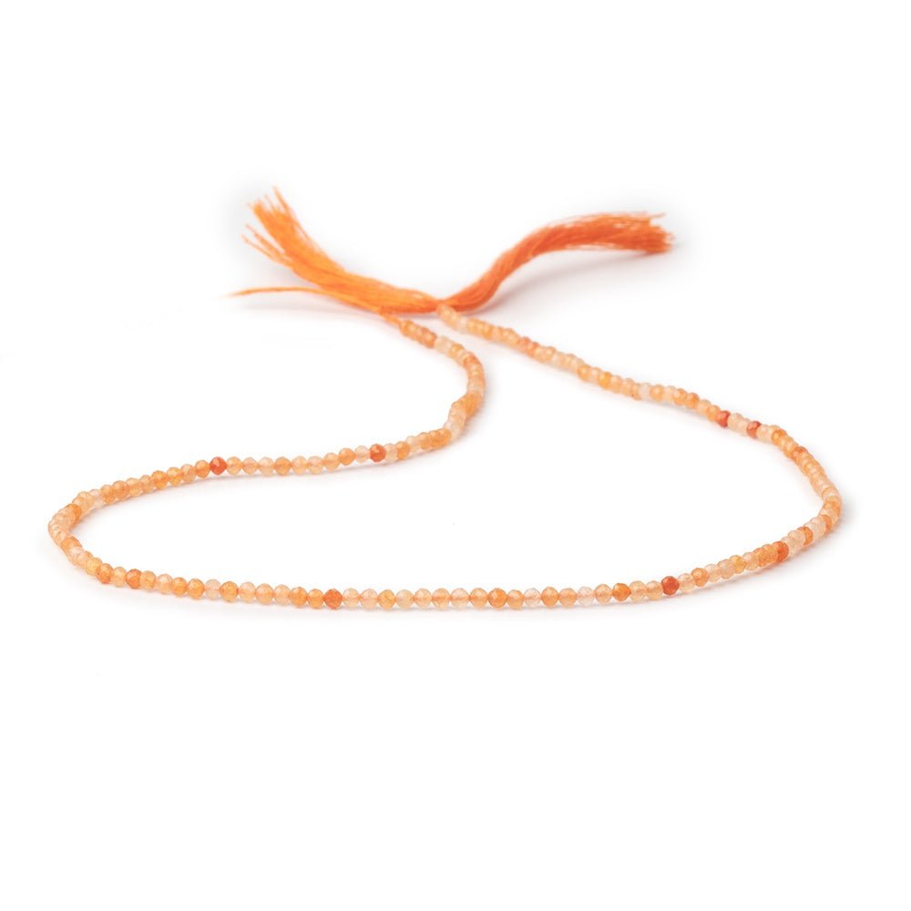2mm Shaded Carnelian Micro Faceted Round Beads 12.5 inch 164 pieces (ONLINE ORDER ONLY)