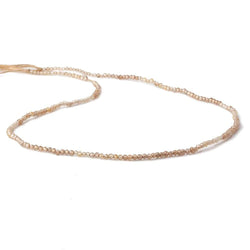 2mm Shaded Champagne Zircon micro faceted round beads 13.5 inch 210 pieces AAA (ONLINE ORDER ONLY)