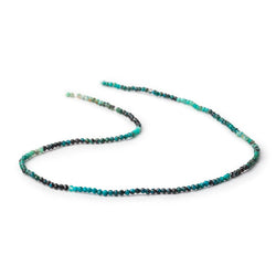 2mm Shaded Chrysocolla Micro Faceted Round Beads 12.5 inch 180 pieces (ONLINE ORDER ONLY)