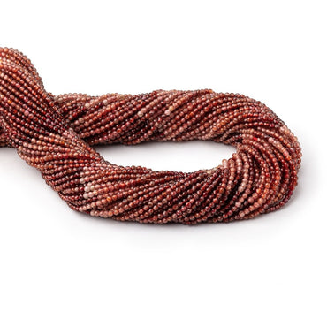 2mm Shaded Dark Orange Spinel Micro Faceted Round Beads 12.5 inch 160 pieces AA (ONLINE ORDER ONLY)