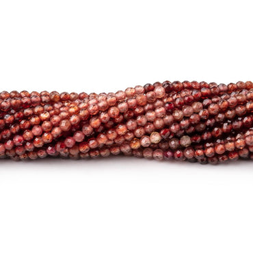 2mm Shaded Dark Orange Spinel Micro Faceted Round Beads 12.5 inch 160 pieces AA (ONLINE ORDER ONLY)