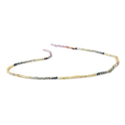 2mm Shaded Fancy Sapphire Micro Faceted Rondelles 12.5 inch 196 Beads AA (ONLINE ORDER ONLY)