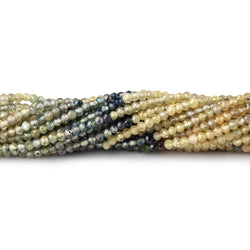 2mm Shaded Fancy Sapphire Micro Faceted Rondelles 12.5 inch 196 Beads AA (ONLINE ORDER ONLY)