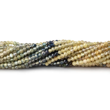 2mm Shaded Fancy Sapphire Micro Faceted Rondelles 12.5 inch 196 Beads AA (ONLINE ORDER ONLY)