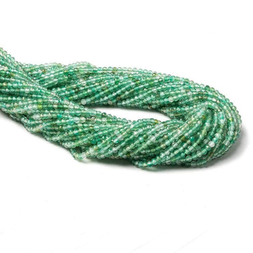 2mm Shaded Green Aventurine Micro Faceted rondelle beads 13 inch 180 pcs (ONLINE ORDER ONLY)