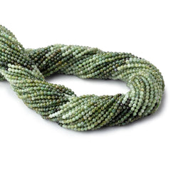 2mm Shaded Green Tourmaline Micro Faceted Round Beads 12.5 inch 157 pieces (ONLINE ORDER ONLY)