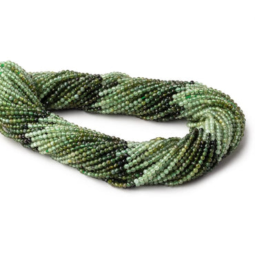 2mm Shaded Green Tourmaline Micro Faceted Rounds 12.5 inch 157 Beads AA (ONLINE ORDER ONLY)