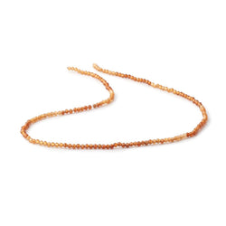 2mm Shaded Hessonite Micro Faceted Round Beads 12.5 inch 169 pieces (ONLINE ORDER ONLY)