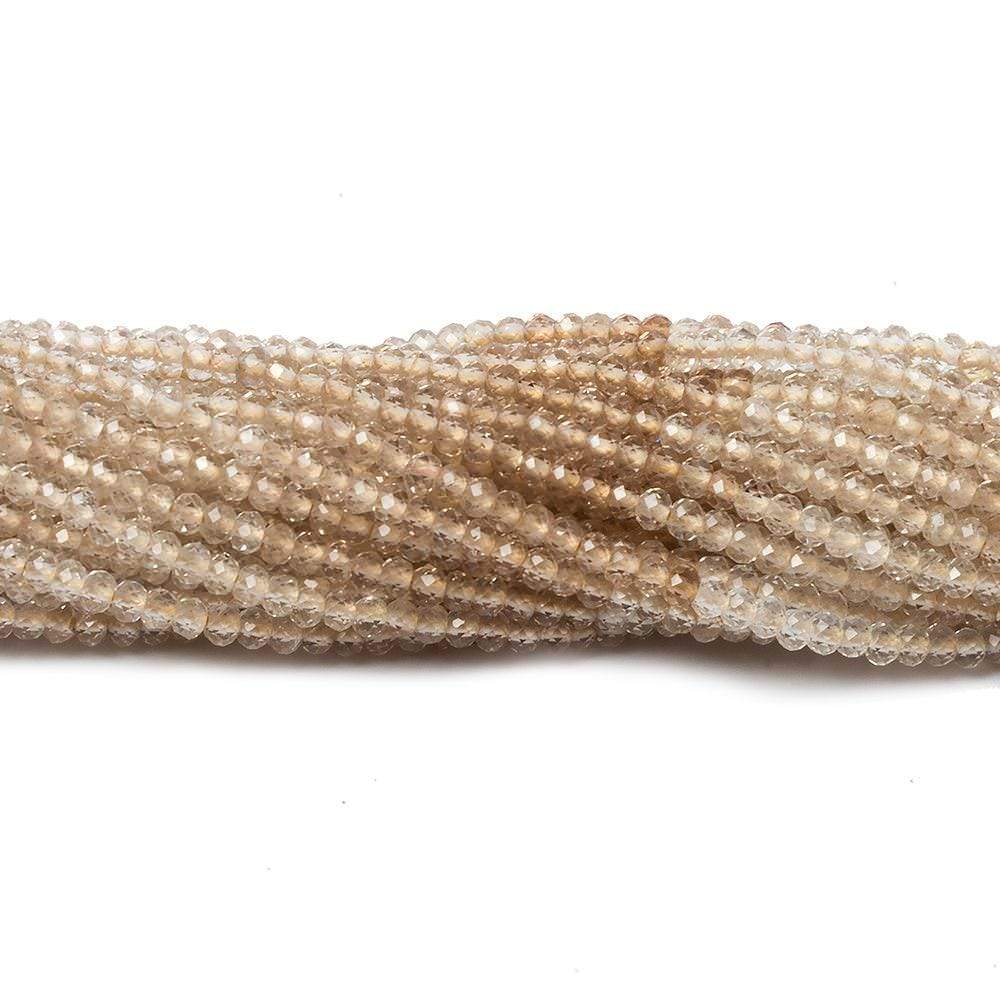 2mm Shaded Imperial Topaz Micro Faceted rondelles 13 inch 165 beads (ONLINE ORDER ONLY)