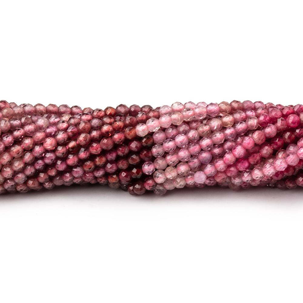 2mm Shaded Magenta Spinel Micro Faceted Round Beads 12.5 inch 160 pieces AA (ONLINE ORDER ONLY)