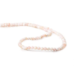 2mm Shaded Pale Pink Peruvian Opal microfaceted rondelle beads 13 inch 135 pieces (ONLINE ORDER ONLY)
