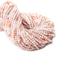 2mm Shaded Pale Pink Peruvian Opal microfaceted rondelle beads 13 inch 135 pieces (ONLINE ORDER ONLY)