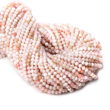 2mm Shaded Pale Pink Peruvian Opal microfaceted rondelle beads 13 inch 135 pieces (ONLINE ORDER ONLY)