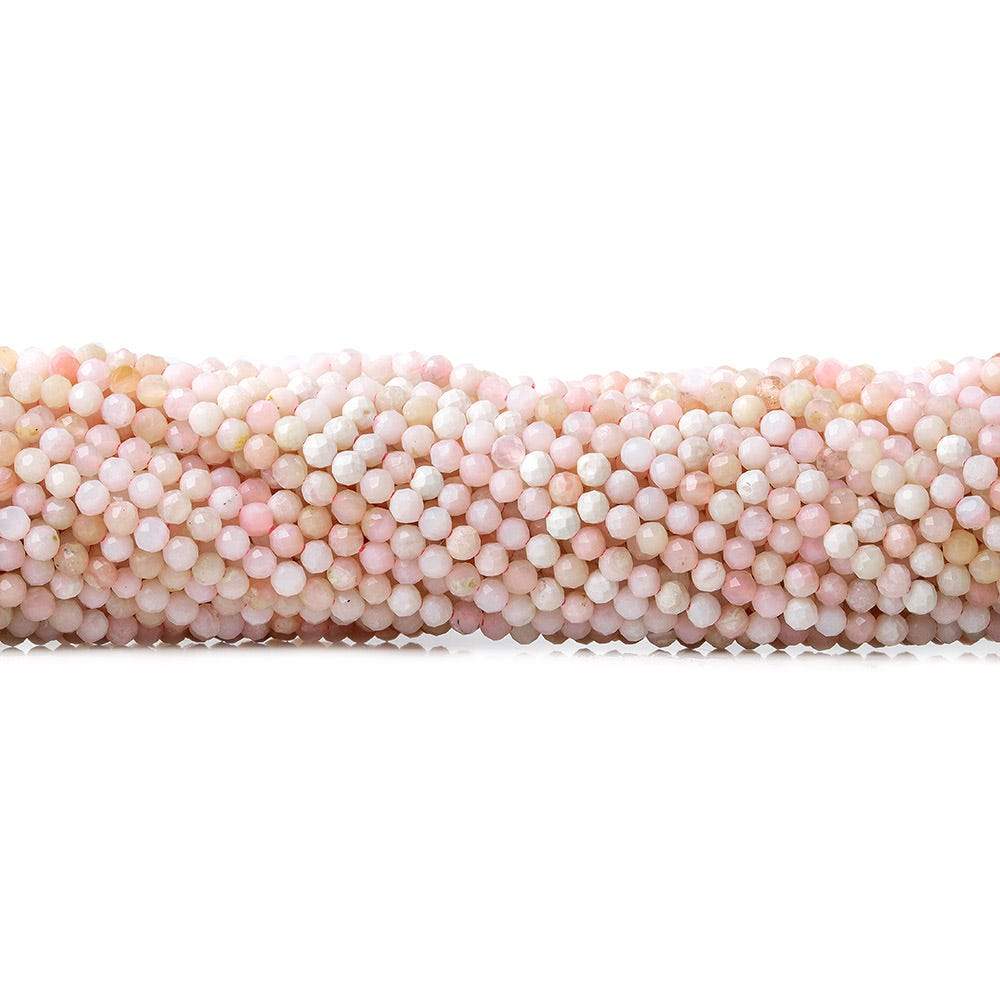 2mm Shaded Pale Pink Peruvian Opal microfaceted rondelle beads 13 inch 135 pieces (ONLINE ORDER ONLY)