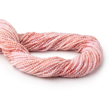 2mm Shaded Pink Peruvian Opal Micro Faceted Rondelles 13 inch 178 Beads (ONLINE ORDER ONLY)