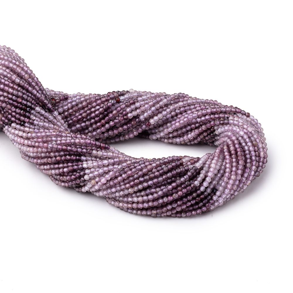 2mm Shaded Purple Spinel Micro Faceted Round Beads 12.5 inch 160 pieces AA (ONLINE ORDER ONLY)