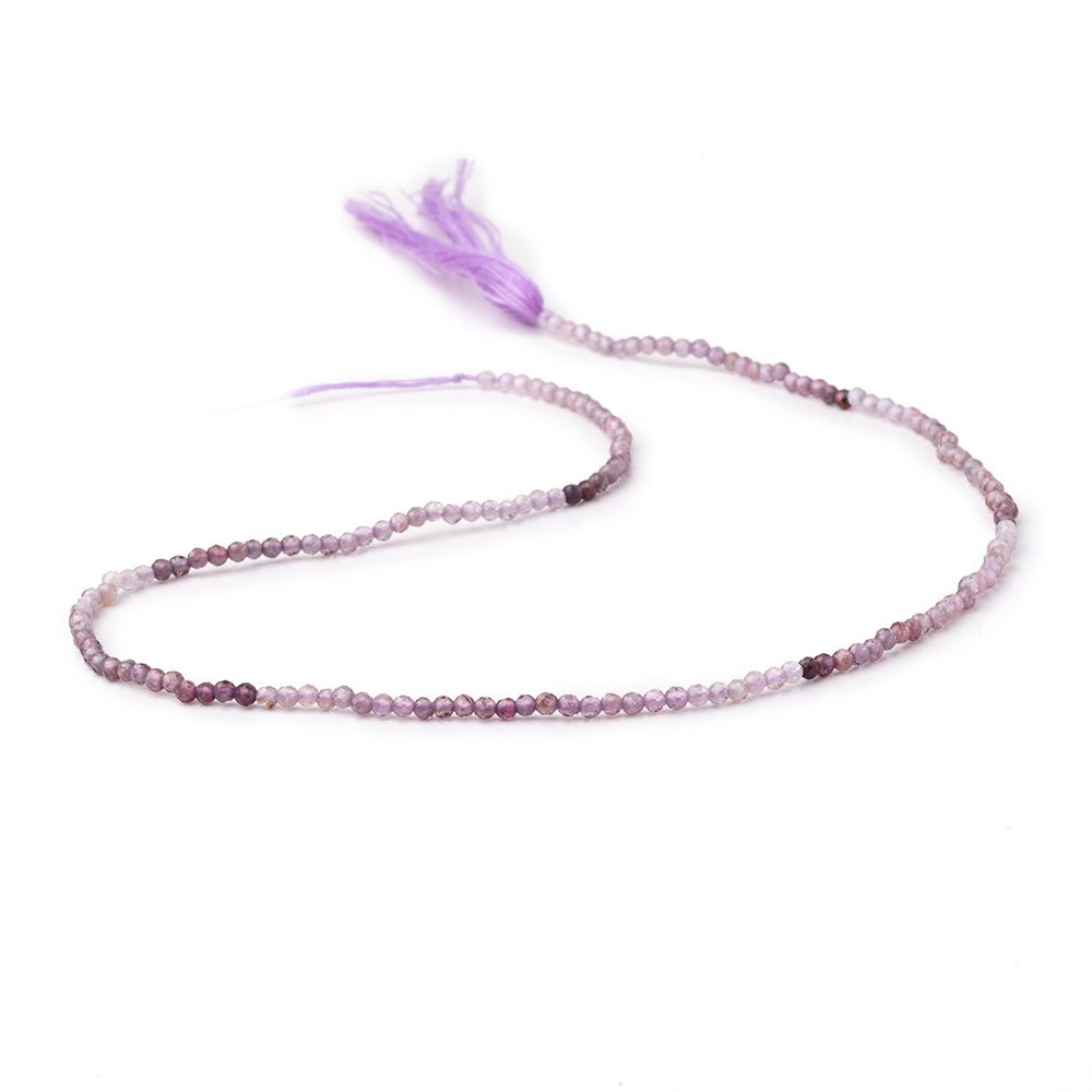 2mm Shaded Purple Spinel Micro Faceted Round Beads 12.5 inch 160 pieces AA (ONLINE ORDER ONLY)