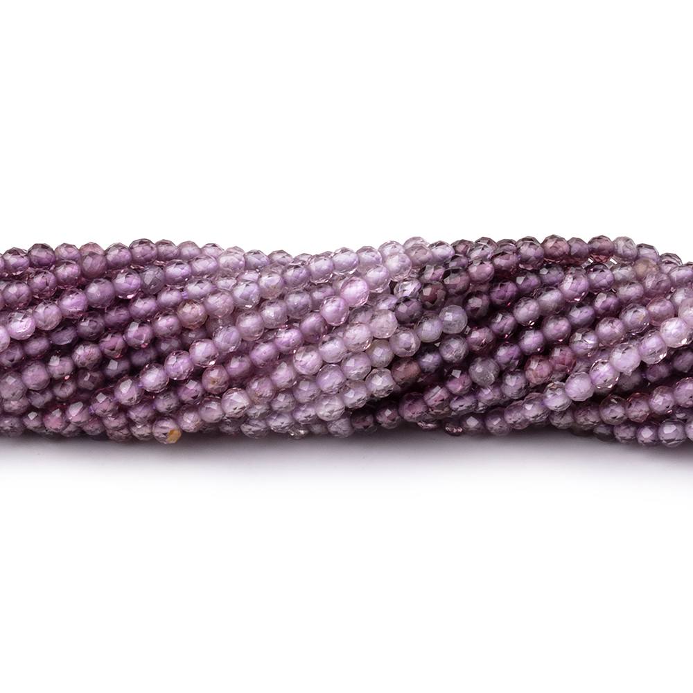 2mm Shaded Purple Spinel Micro Faceted Round Beads 12.5 inch 160 pieces AA (ONLINE ORDER ONLY)